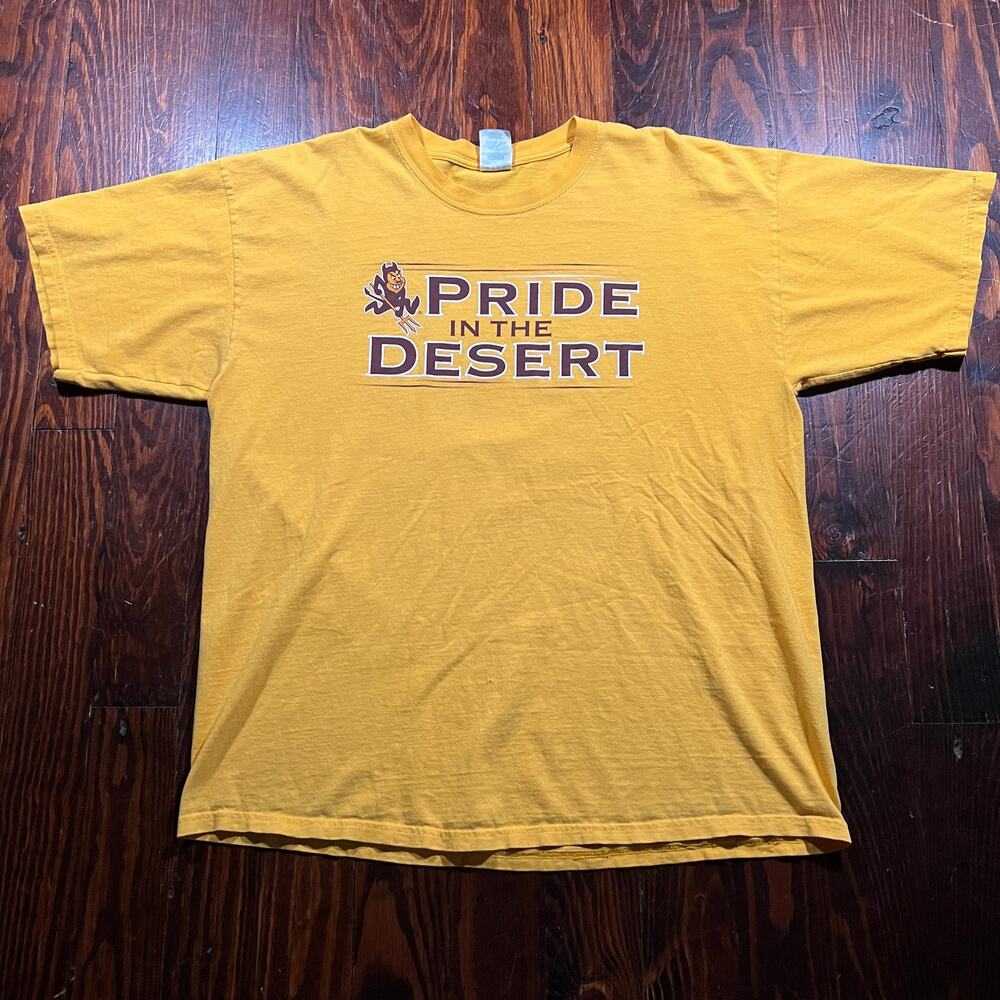 XL ASU College Graphic Tee Yellow Regular